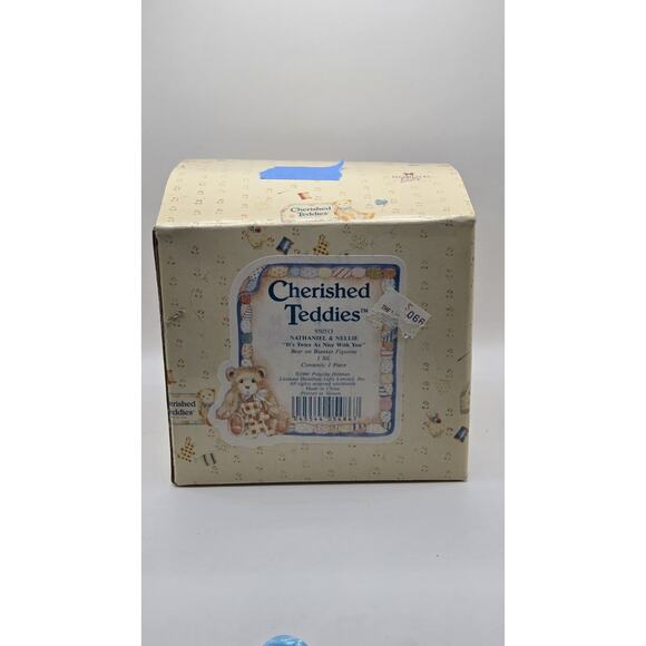 Cherished Teddies Twice As Nice With You 950513 Nathaniel & Nellie 1991 Hillman - Picture 6 of 6